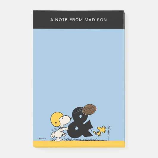 pinda's | Snoopy & Woodstock Football Post-it® Notes (Voorkant)