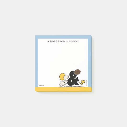pinda's | Snoopy & Woodstock Football Post-it® Notes (Voorkant)