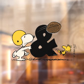 pinda's | Snoopy & Woodstock Football Raamsticker (Vel 2)
