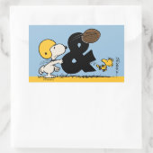 pinda's | Snoopy & Woodstock Football Rechthoekige Sticker (Tas)