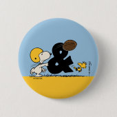 pinda's | Snoopy & Woodstock Football Ronde Button 5,7 Cm (Voorkant)