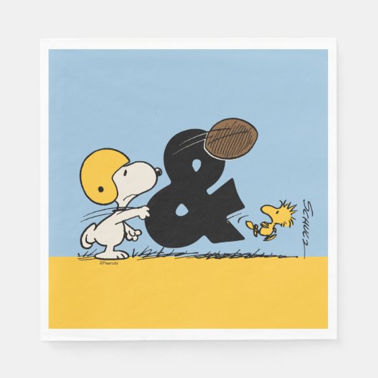pinda's | Snoopy & Woodstock Football Servet (Voorkant)