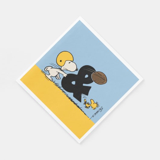 pinda's | Snoopy & Woodstock Football Servet (Hoek)