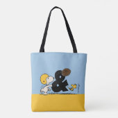 pinda's | Snoopy & Woodstock Football Tote Bag (Achterkant)