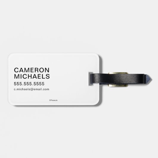 pinda's | Snoopy & Woodstock Frozen Birdbath Bagagelabel (Achterkant horizontaal)