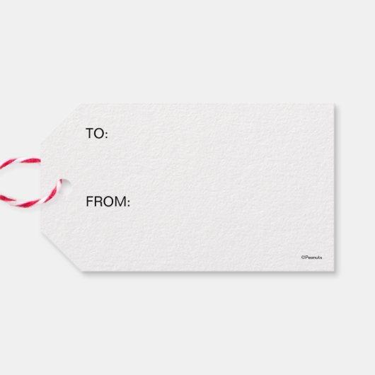 pinda's | Snoopy & Woodstock Frozen Birdbath Cadeaulabel (Achterkant Horizontaal)