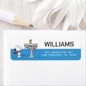 pinda's | Snoopy & Woodstock Frozen Birdbath Etiket (Insitu)