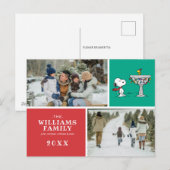 pinda's | Snoopy & Woodstock Frozen Birdbath Feestdagenkaart (Voorkant / Achterkant)