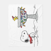 pinda's | Snoopy & Woodstock Frozen Birdbath Fleece Deken (Voorkant)