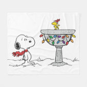 pinda's | Snoopy & Woodstock Frozen Birdbath Fleece Deken (Voorkant (Horizontaal))