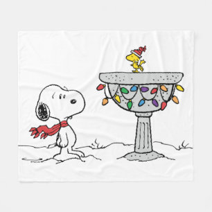pinda's Snoopy & Woodstock Frozen Birdbath Fleece Deken