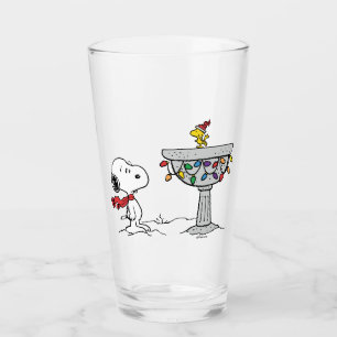 pinda's Snoopy & Woodstock Frozen Birdbath Glas