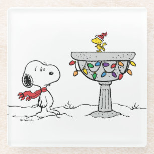 pinda's Snoopy & Woodstock Frozen Birdbath Glazen Onderzetter