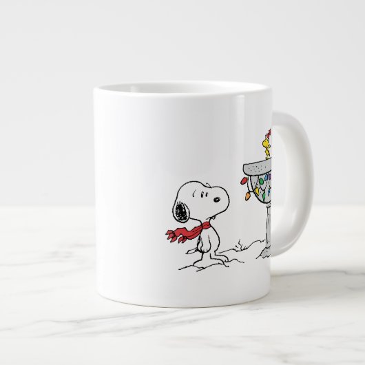 pinda's | Snoopy & Woodstock Frozen Birdbath Grote Koffiekop (Voorkant rechts)