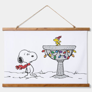pinda's Snoopy & Woodstock Frozen Birdbath Hangend Wandkleed