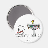 pinda's | Snoopy & Woodstock Frozen Birdbath Magneet (Voorkant / Achterkant)
