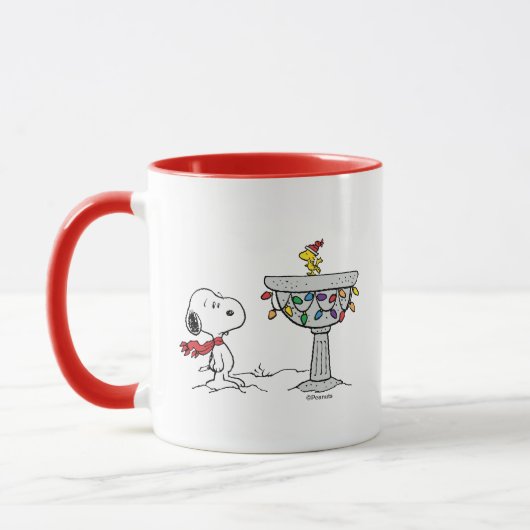 pinda's | Snoopy & Woodstock Frozen Birdbath Mok (Links)