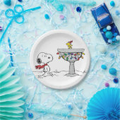 pinda's | Snoopy & Woodstock Frozen Birdbath Papieren Bordje (Feest)