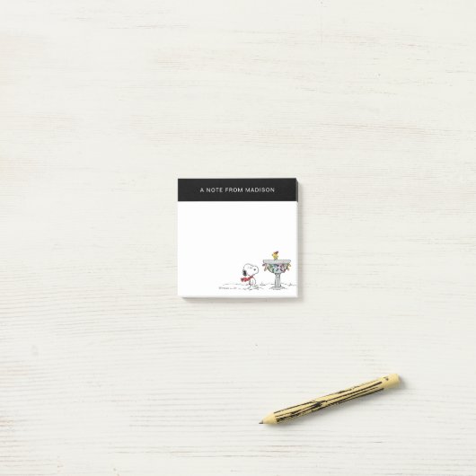 pinda's | Snoopy & Woodstock Frozen Birdbath Post-it® Notes (Op bureau)