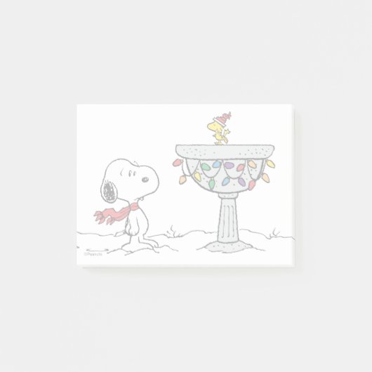 pinda's | Snoopy & Woodstock Frozen Birdbath Post-it® Notes (Voorkant)