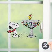 pinda's | Snoopy & Woodstock Frozen Birdbath Raamsticker (Huis)