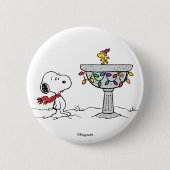 pinda's | Snoopy & Woodstock Frozen Birdbath Ronde Button 5,7 Cm (Voorkant)