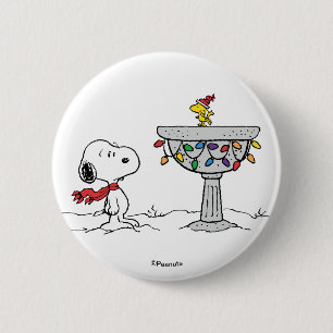 pinda's Snoopy & Woodstock Frozen Birdbath Ronde Button 5,7 Cm
