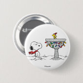 pinda's | Snoopy & Woodstock Frozen Birdbath Ronde Button 5,7 Cm (Voorkant /achterkant)