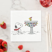pinda's | Snoopy & Woodstock Frozen Birdbath Servet (Insitu)