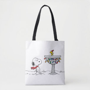 pinda's Snoopy & Woodstock Frozen Birdbath Tote Bag