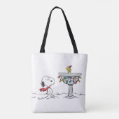 pinda's | Snoopy & Woodstock Frozen Birdbath Tote Bag (Achterkant)