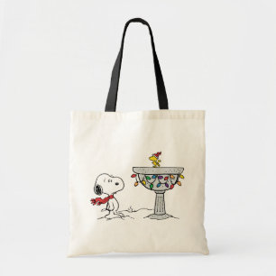 pinda's Snoopy & Woodstock Frozen Birdbath Tote Bag