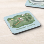 pinda's | Snoopy & Woodstock Happiness Hiking Bier Onderzetter (Linkerzijde)