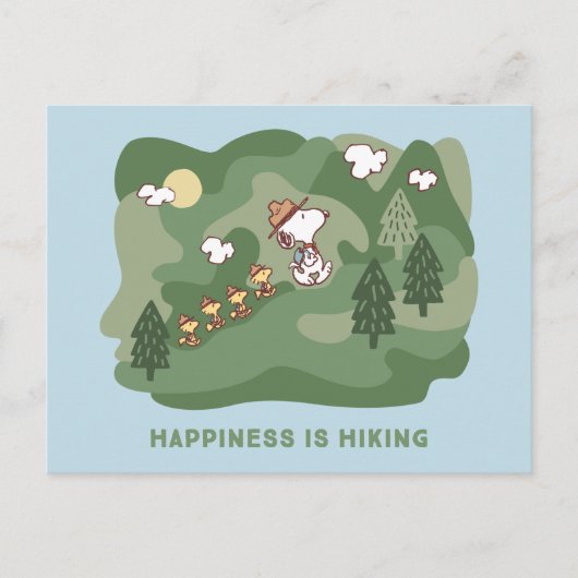 pinda's | Snoopy & Woodstock Happiness Hiking Briefkaart (Voorkant)