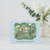 pinda's | Snoopy & Woodstock Happiness Hiking Briefkaart (Staand voorkant)