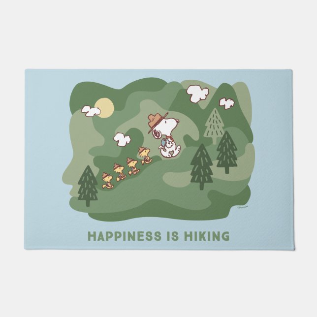 pinda's | Snoopy & Woodstock Happiness Hiking Deurmat (Voorkant)