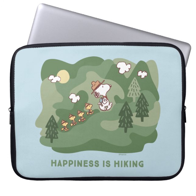 pinda's | Snoopy & Woodstock Happiness Hiking Laptop Sleeve (Voorkant)