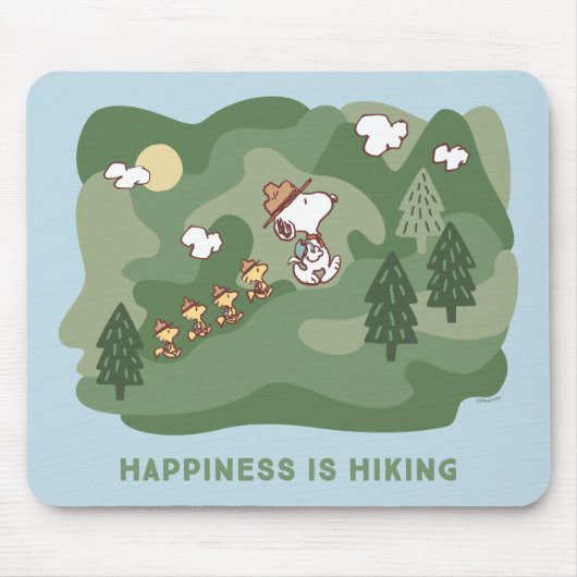 pinda's | Snoopy & Woodstock Happiness Hiking Muismat (Voorkant)