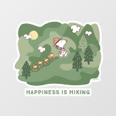 pinda's | Snoopy & Woodstock Happiness Hiking Raamsticker (Vel)