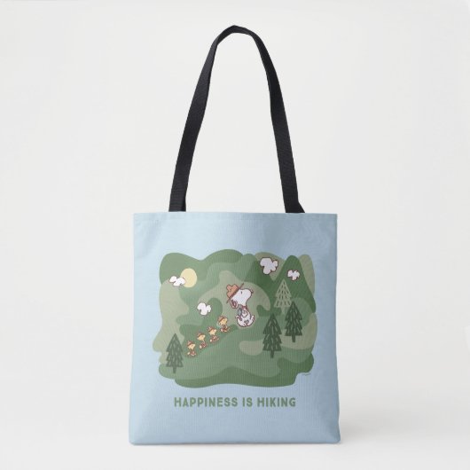 pinda's | Snoopy & Woodstock Happiness Hiking Tote Bag (Voorkant)