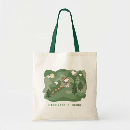 pinda's | Snoopy & Woodstock Happiness Hiking Tote Bag (Voorkant)