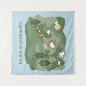 pinda's | Snoopy & Woodstock Happiness Hiking Wandkleed (Voorkant (horizontaal))