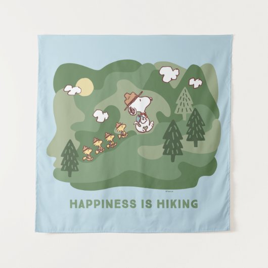 pinda's | Snoopy & Woodstock Happiness Hiking Wandkleed (Voorkant)