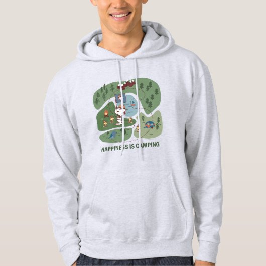 pinda's | Snoopy & Woodstock Happiness is Camping Hoodie (Voorkant)