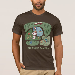 pinda's   Snoopy & Woodstock Happiness is Camping T-shirt