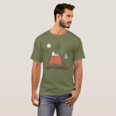 pinda's | Snoopy & Woodstock Happiness is Camping T-shirt (Voorkant volledig)