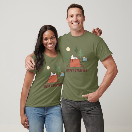 pinda's | Snoopy & Woodstock Happiness is Camping T-shirt (Unisex)