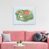 pinda's | Snoopy & Woodstock Happy Campers 2 Canvas Afdruk (Insitu (Woonkamer))