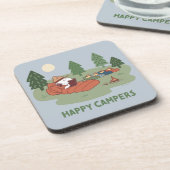 pinda's | Snoopy & Woodstock Happy Campers Bier Onderzetter (Linkerzijde)