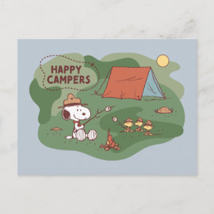 pinda's   Snoopy & Woodstock Happy Campers Briefkaart
